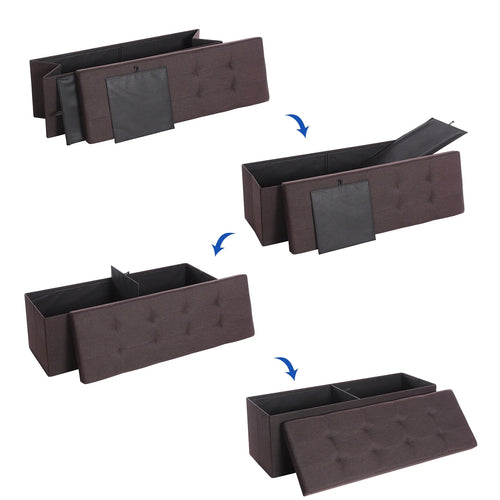 43" Storage Ottoman Bench Brown N252707