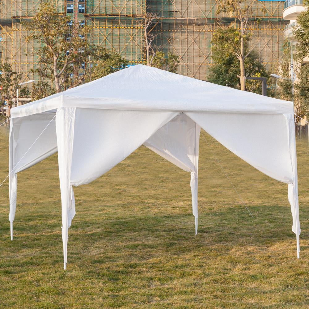 10' x 10' White Canopy Tent with 4 SideWalls O6211