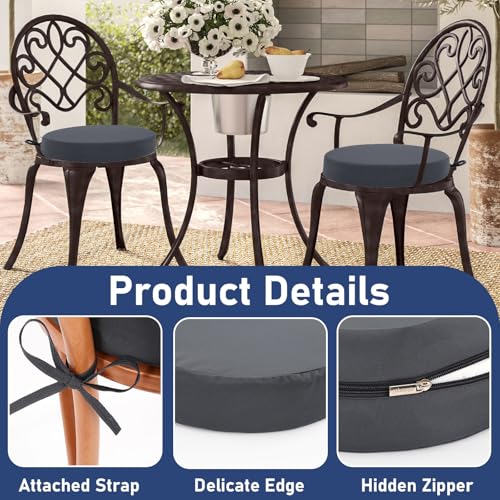 Waterproof Outdoor Chair Cushions Set of 2 Blue Q841