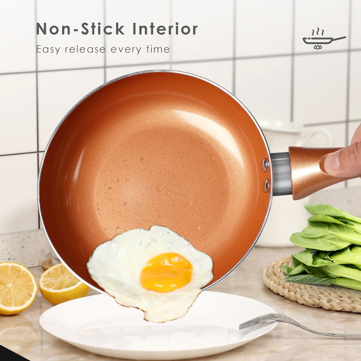 10-Piece Ceramic Nonstick Aluminum Cookware Set W714328
