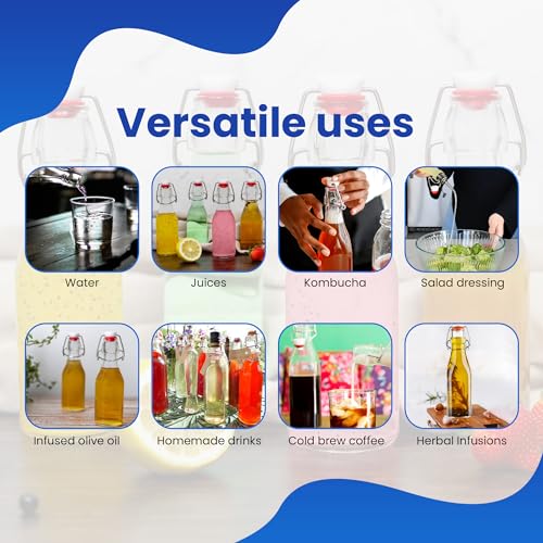 1 Liter Glass Flip Top Bottle Pack of 6 G811347