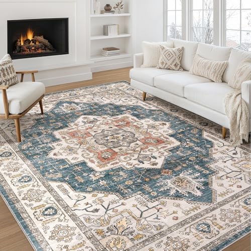 10x14 Washable Vintage Area Rug S38420