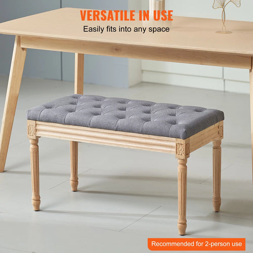 16" Upholstered Ottoman Bench Gray H468521