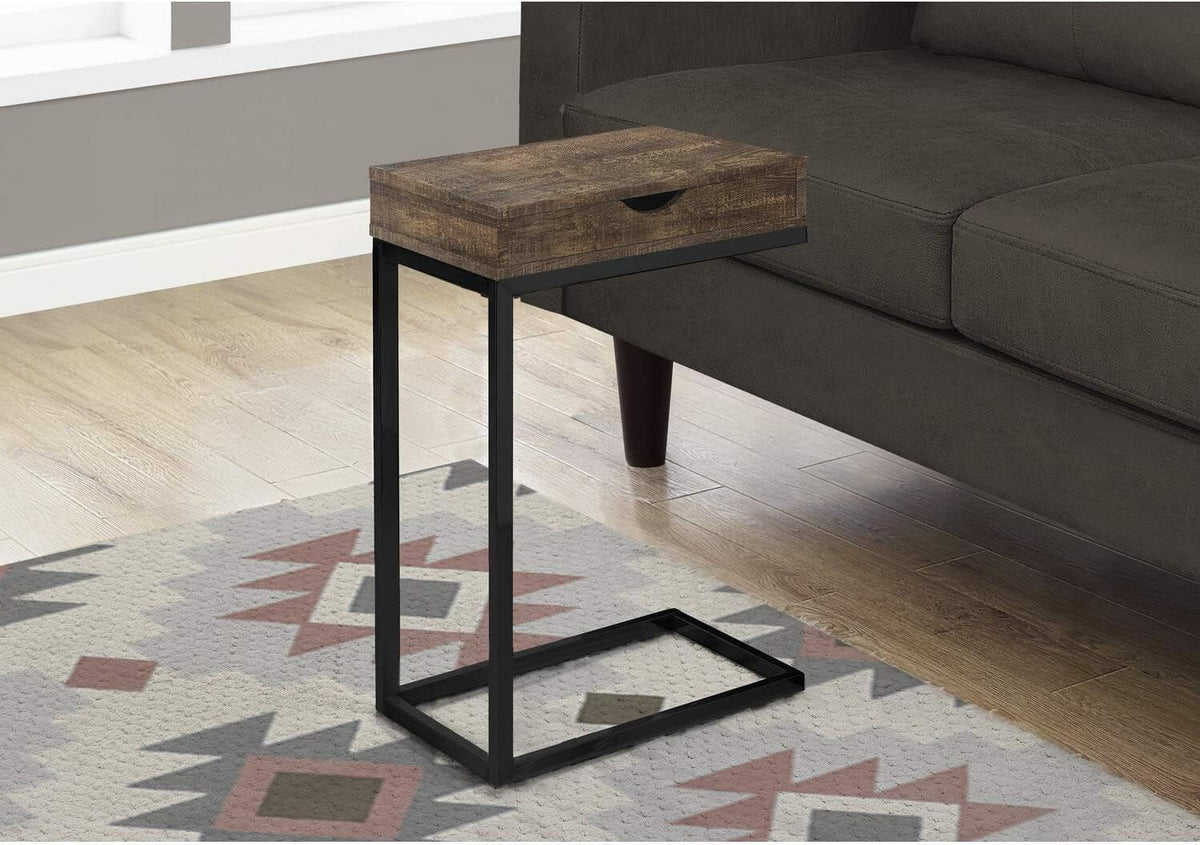 Brown Wood-Look Drawer Accent Table G9476