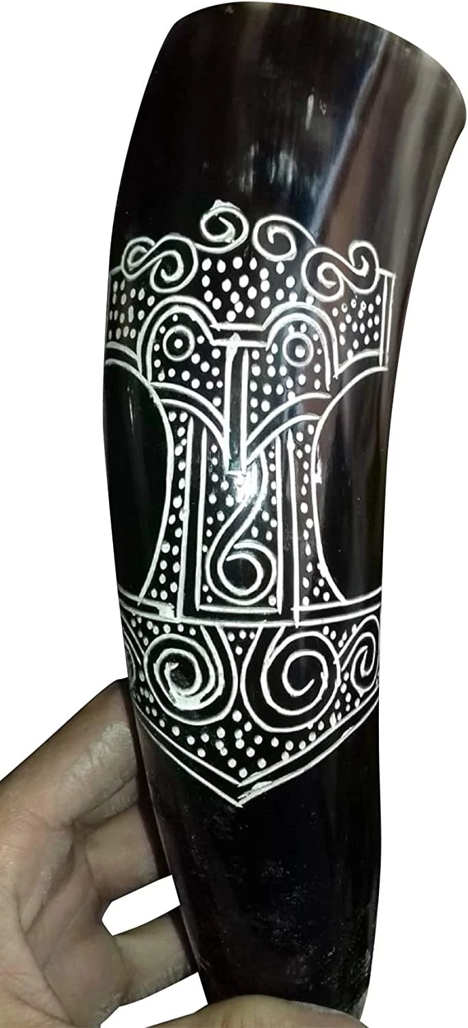 Large Viking Drinking Horn with Stand U309511