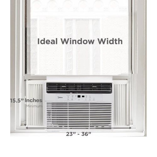12,000 BTU 115V Smart Window Air Conditioner with Remote, White R2634