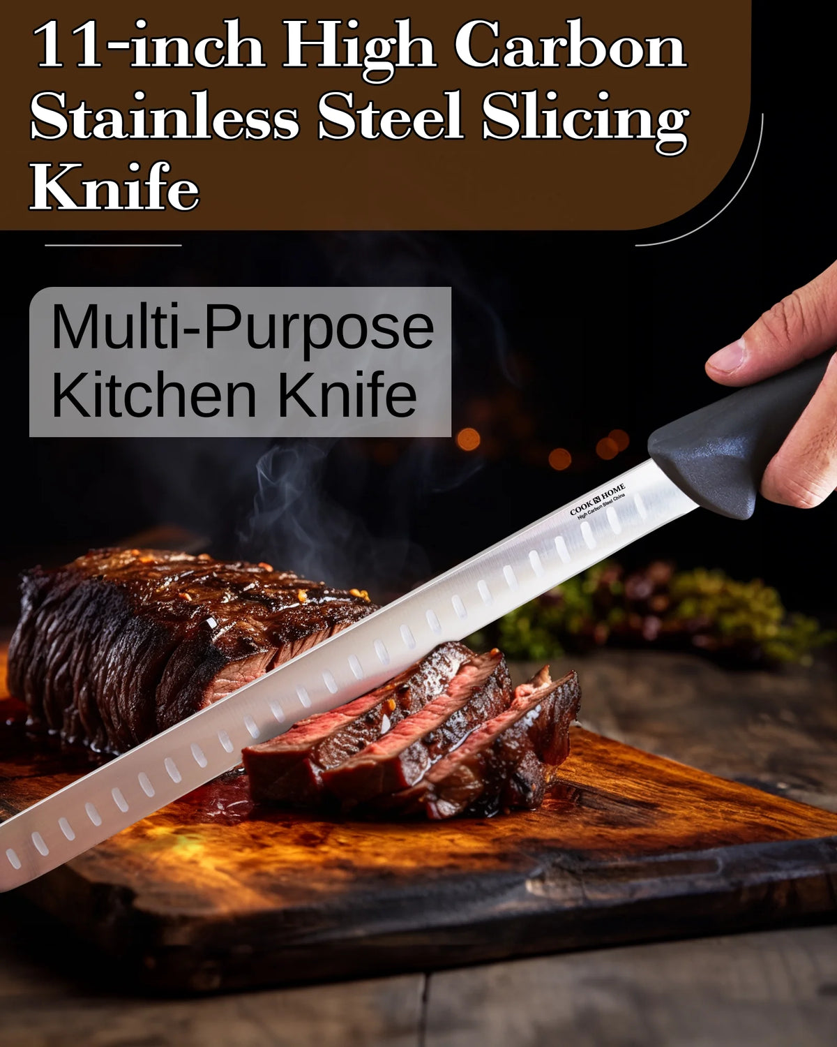 11-inch High Carbon Stainless Steel Slicing Carving Knife O681742