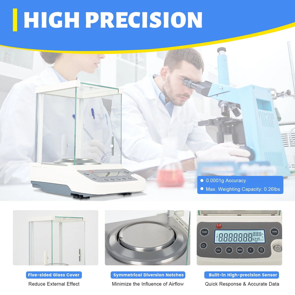 0.1 mg Electronic Analytical Balance M37994