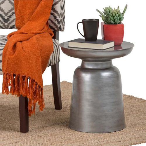 16" Solid Metal Accent Side Table I743352