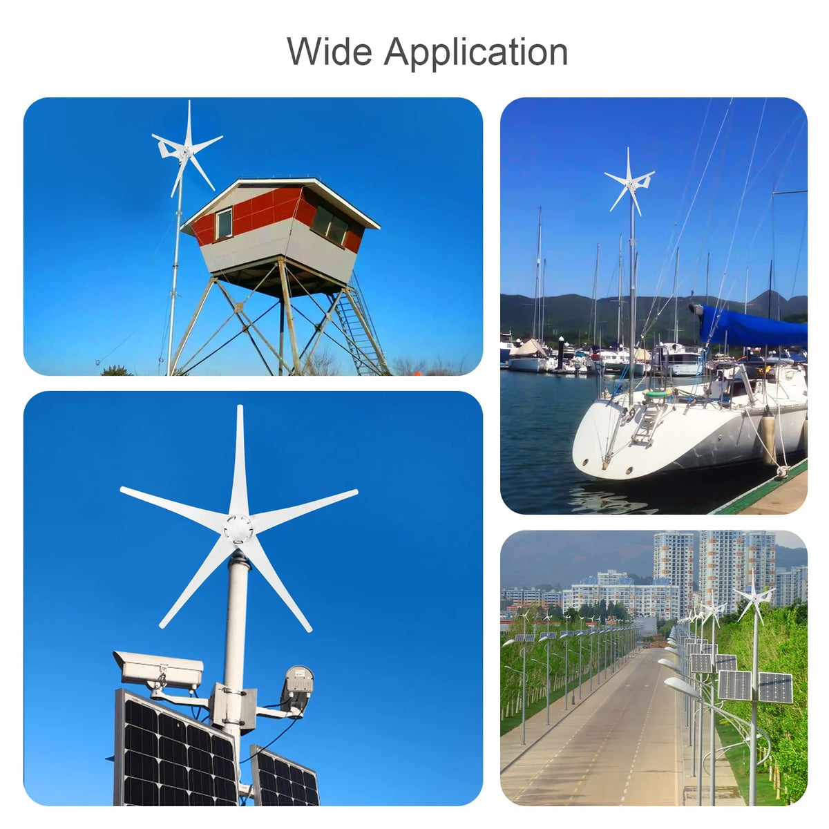 1200W 12V 5 Blades Wind Turbine Generator Kit N7898