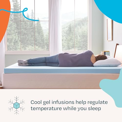 2 Inch Gel Infused Memory Foam Mattress Topper Queen Size Q29682