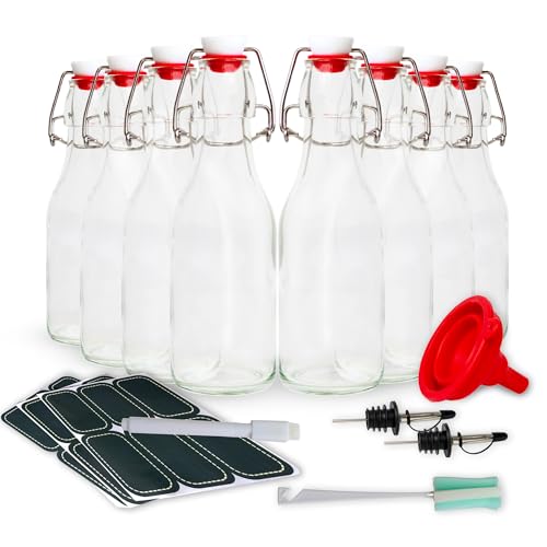 1 Liter Glass Flip Top Bottle Pack of 6 G811347