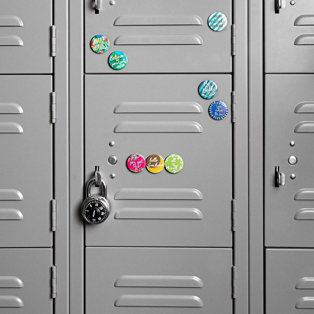 18 Pack Colorful Inspirational Magnets 1.25 In V1879