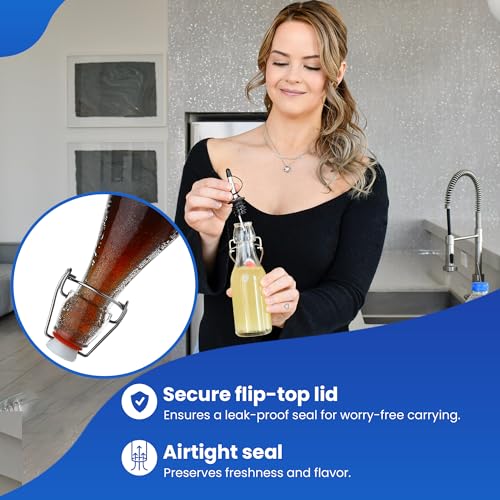 1 Liter Glass Flip Top Bottle Pack of 6 G811347