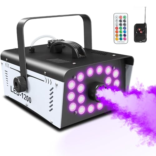 1200W Fog Machine with 18 LED Lights and Remote X28354
