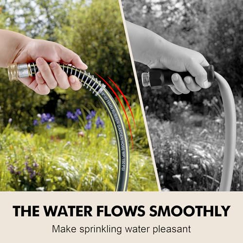 50 ft Leak Proof Rubber Garden Hose with Brass Connector B6813
