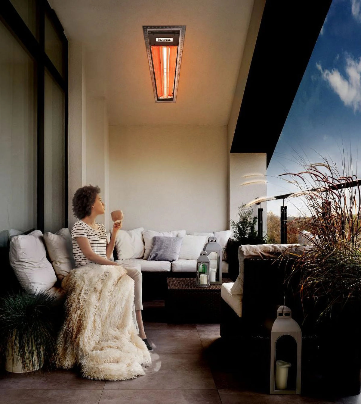 5000 Watt White Electric Infrared Heater P94691