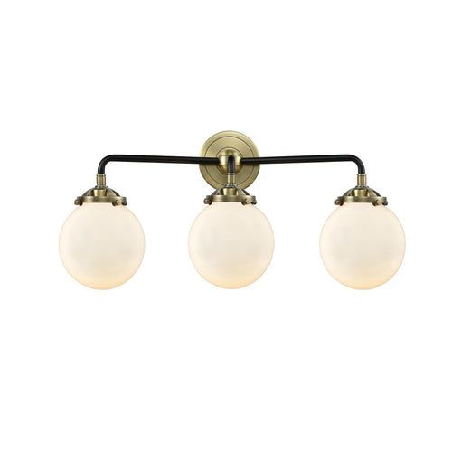 3 Light Bath Vanity Light Oil Rubbed Bronze Matte White J333