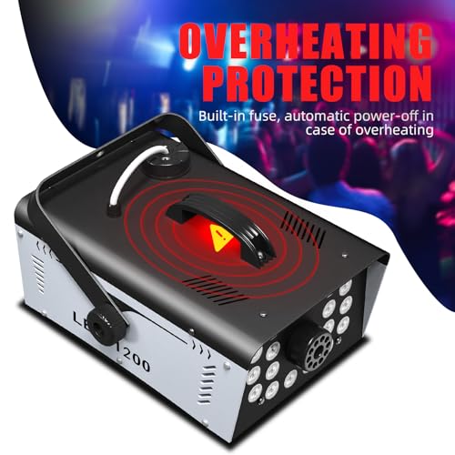 1200W Fog Machine with 18 LED Lights and Remote X28354