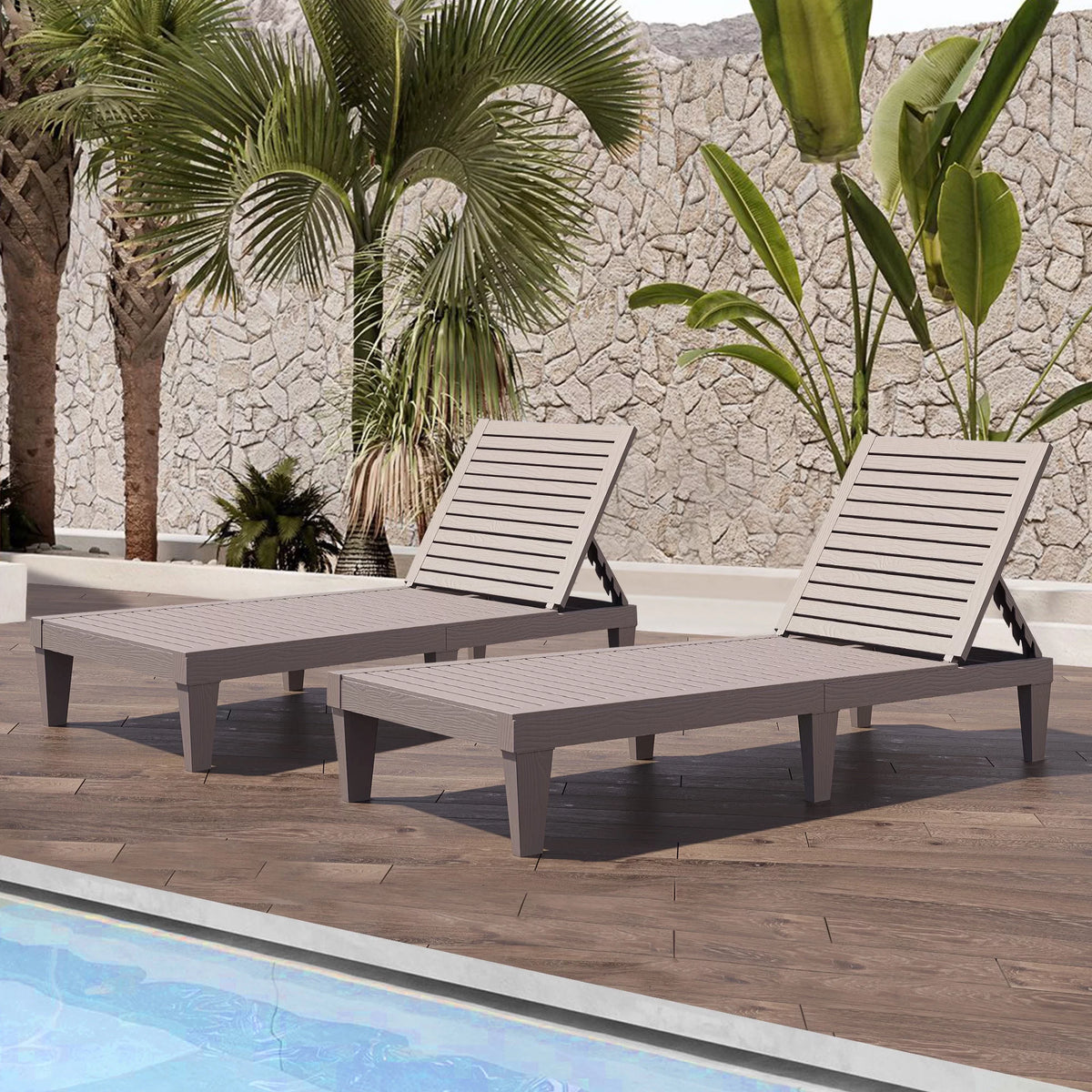 Brown Adjustable Chaise Lounge P61266