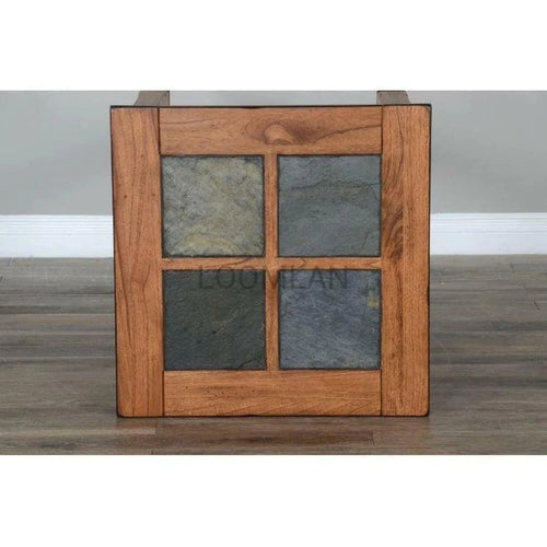 26" Transitional Wood End Table in Rustic Oak Z798764