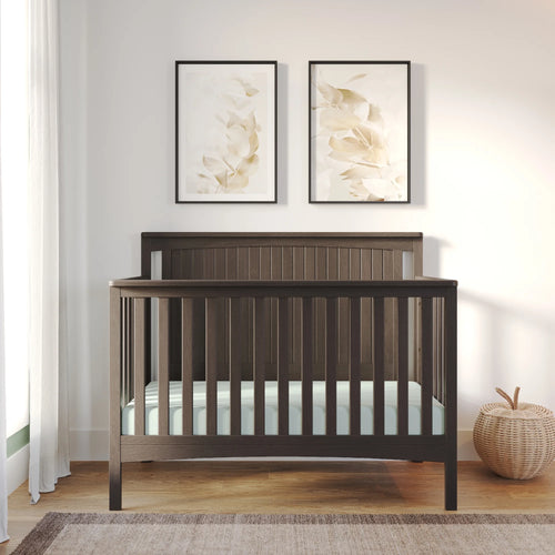4-Piece Nursery Set with Convertible Crib, Dresser, Glider, and Toy Box A8679