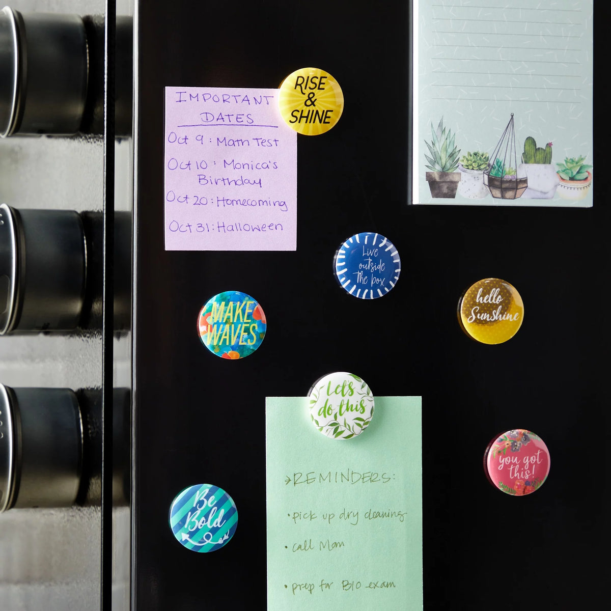 18 Pack Colorful Inspirational Magnets 1.25 In V1879