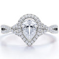 1.75 Carat Pear Cut Moissanite Engagement Ring Y788
