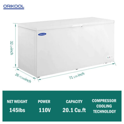 20.1 Cu.ft White Steel Chest Freezer A7892