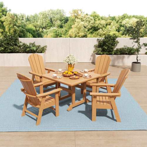 5-Piece All Weather Outdoor Dining Set with Armchairs Y3876