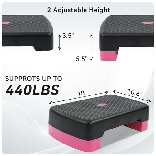 18" Aerobic Stepper with 2 Risers U534720