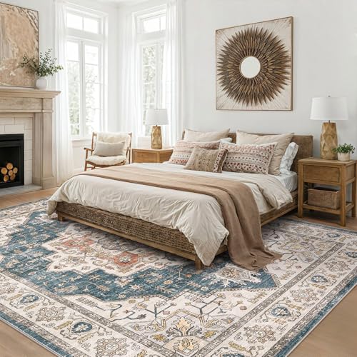 10x14 Washable Vintage Area Rug S38420