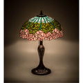 1 Light Table Lamp Mahogany Bronze Finish with Pink Green Blue Chocolate Glass N63028