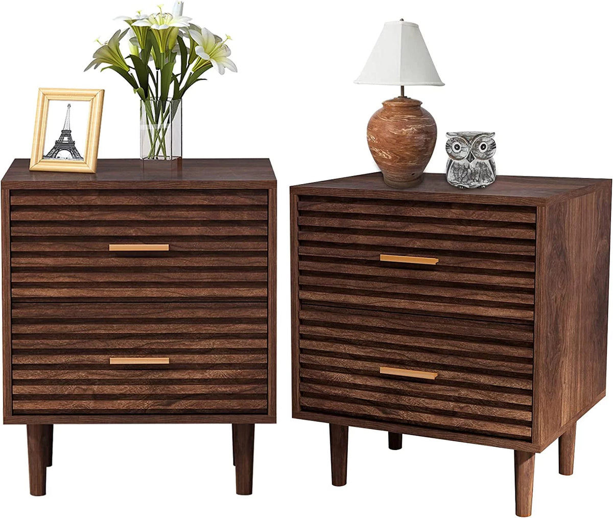 Set of 2 Nightstands with 2 Drawers C665